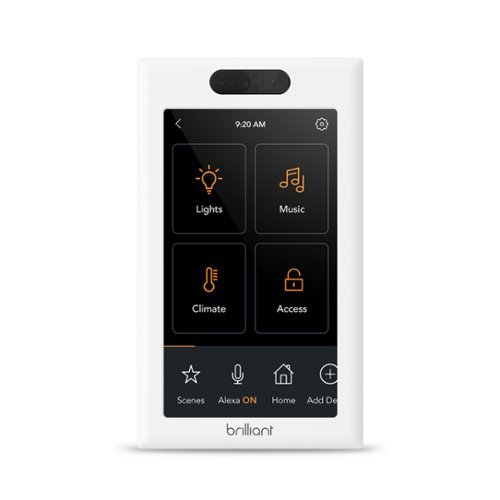 Brilliant Wi-Fi Smart 1-Switch Home Control Panel with Voice Assistant - White INTERNATIONAL SHIPPING