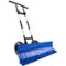 Best Choice Products - 36in Galvanized Blade Hand Snow Pusher w/ 2 Wheels, Adjustable Handle, Blade Angle - Blue-Front_Standard