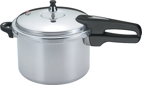  Mirro - 6-Quart Pressure Cooker - Silver/Black