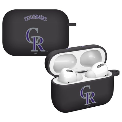 Artinian - Colorado Rockies AirPods Pro Silicone Case Cover - Black-Front_Standard 