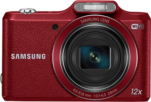  Samsung - WB50F 16.2-Megapixel Digital Camera - Red
