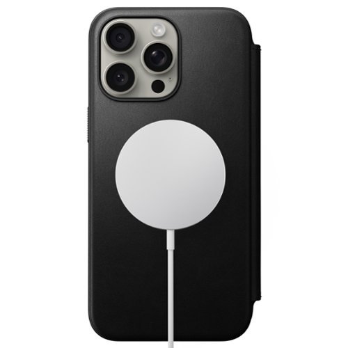 Nomad Modern Leather Folio with Magsafe for Apple iPhone 15 Pro Max - Black WORLDWIDE DELIVERY