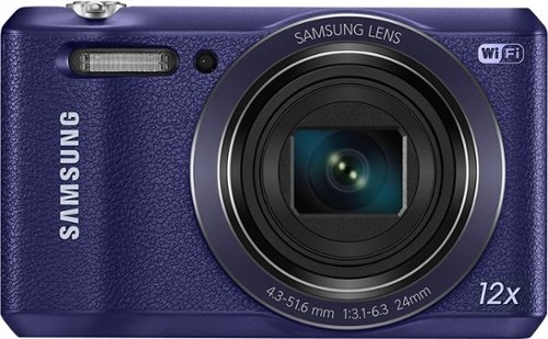 Samsung - WB35F 16.2-Megapixel Digital Camera - Purple-Front_Standard 
