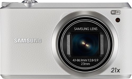  Samsung - WB350F 16.3-Megapixel Digital Camera - White