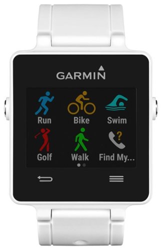  Garmin - vívoactive Smartwatch 28.6mm Plastic - White/Black Silicone