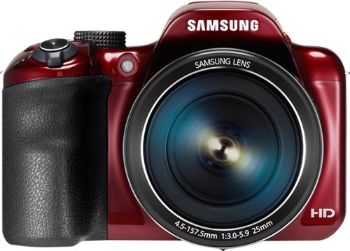  Samsung - WB1100 16.2-Megapixel Digital Camera - Red