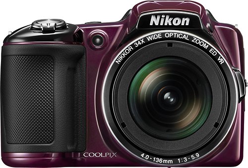  Nikon - Coolpix L830 16.0-Megapixel Digital Camera - Plum