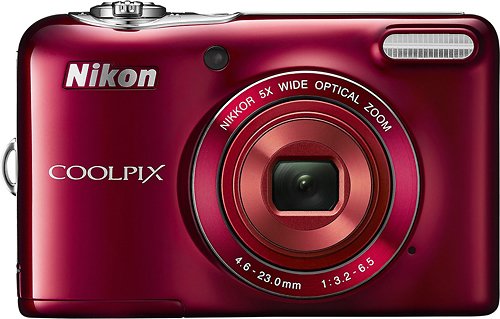  Nikon - Coolpix L30 20.0-Megapixel Digital Camera - Red