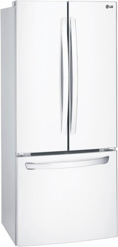 LG - 21.6 Cu. Ft. French Door Refrigerator - Smooth White-Angle_Standard 