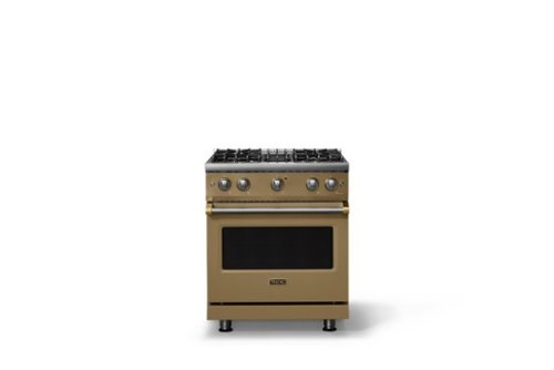 Viking - 30 in. Wide Pro 5 Series 4.0 Cu. Ft. Freestanding Sealed 4 Burner Gas Convection Range - Golden Hour/Brushed Brass - Golden Hour