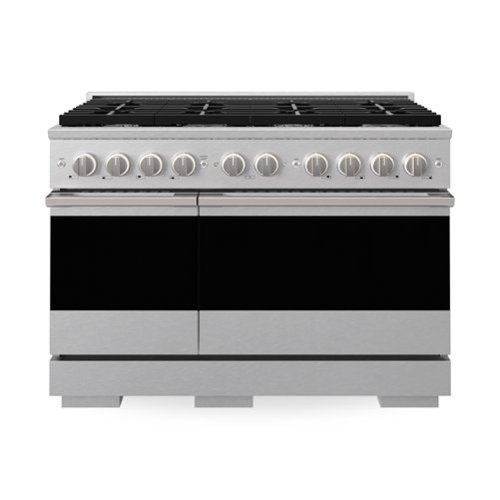 ZLINE - 48 in. 6.7 cu. ft. Marino Freestanding Gas Range with 8 Burner Cooktop and Convection Oven in Satin Stainless Steel - Satin Stainless Steel