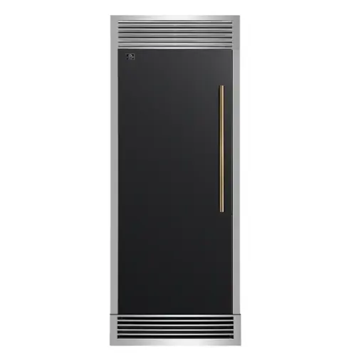 Front. Forno Appliances - Maderno 13.6 Cu. Ft. Built-In Convertible Refrigerator-Freezer with Left Swing Door and Vented Decorative Grill - Black/Silver.