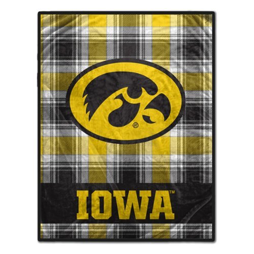 Pegasus - Iowa Hawkeyes 66" x 95" Oversized Plaid FAN-mily Ultra Cozy Blanket - Multicolor-Front_Standard 