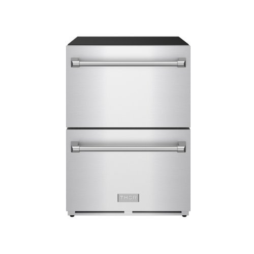 Gordon Ramsay Series by Thor Kitchen 24 Inch Indoor Outdoor Freezer Drawers with Hardware - Stainless Steel