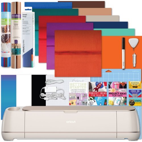 Cricut - Maker 4 Cutting Machine with Vinyl Sampler Pack Bundle-Front_Standard 