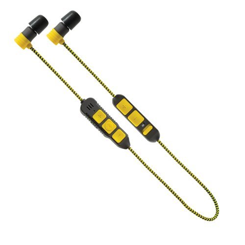  Lucid Hearing - Saf -T-Ear Wireless Bluetooth Earbuds for Hearing Protection, 40db Noise Reduction Earplugs with Volume Control - YELLOW