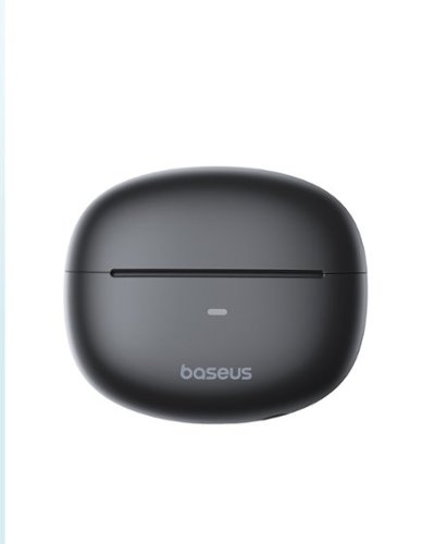 Baseus - Bowie MC1 Open Ear Clip-On Earbuds - Anti-Drop Design, Adaptive Bass, IP57, 40H Playtime - Black-Front_Standard 