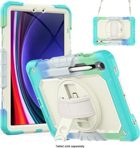 SaharaCase Raider Series Heavy Duty Case with Hand Strap for Samsung Galaxy Tab S10 Lite (2025), Tab S10 FE, S9 and S9 FE - Iridescent Blue WORLDWIDE DELIVERY