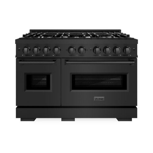ZLINE - 48" Classic Double Oven Dual Fuel Range with 8 Burners (CDRB-48) - Black Stainless Steel