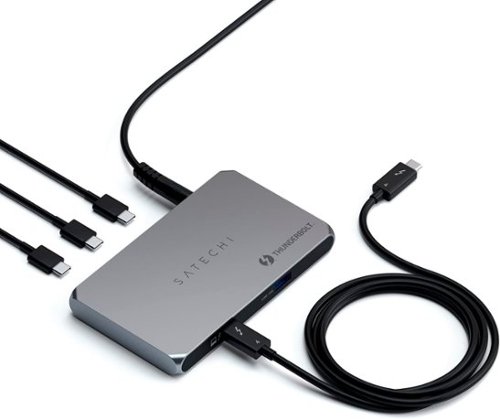 Satechi Thunderbolt 4 Slim Hub - 5-in-1 Dock- USB-C 60W, Single 8k or Dual 4K Display, 4 Thunderbolt 4 Ports, USB 3.2 Gen2 - Space Gray BUY ONLINE