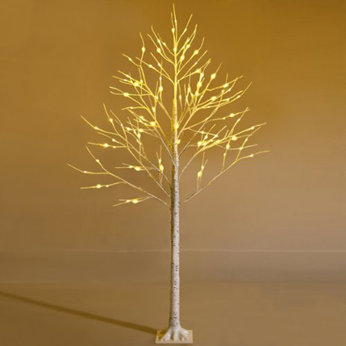 Costway - Pre-lit Twig Birch Tree for Christmas Holiday w/96 LED Lights