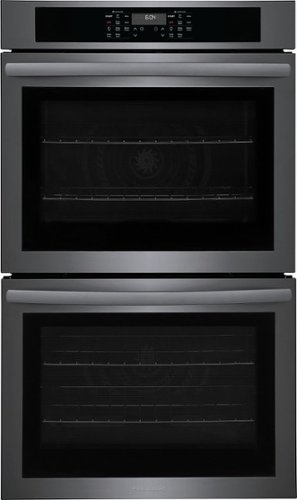 Frigidaire - 30" Built-In Double Wall Oven with Convection Bake and Air Fry - Black Stainless Steel