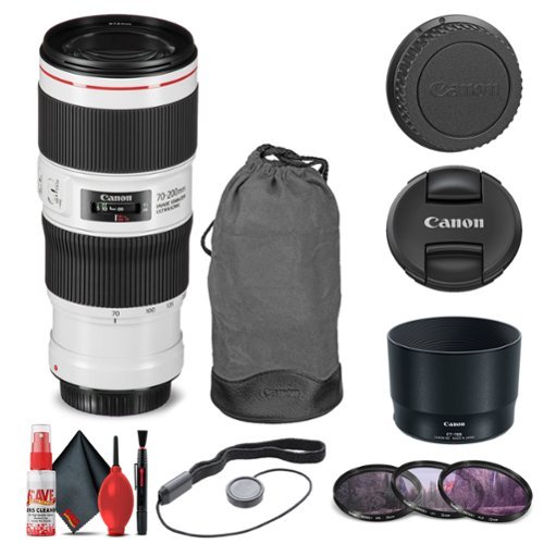 Canon EF 70 200mm f/4L IS II USM Lens (2309C002) + Filter + Cap