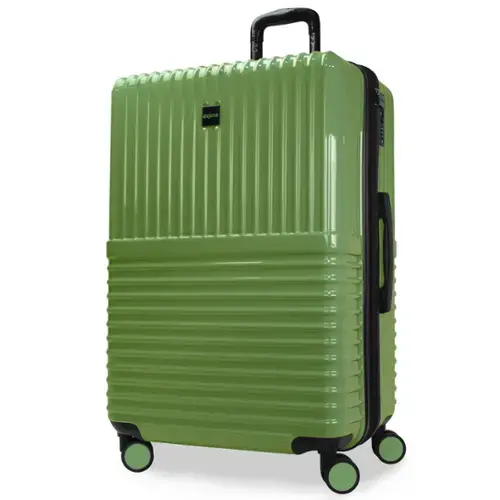 Front. World Traveler - Tonal 28-Inch Lightweight Polycarbonate Expandable Spinner Luggage with TSA Lock - Matcha.