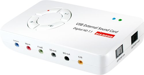 Diamond Multimedia - Xtreme Sound 7.1 USB Audio Device - White-Front_Standard 