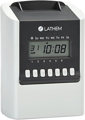 Lathem - Automatic Calculating Time Clock (700E) - White