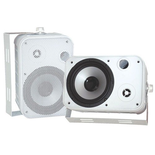 PYLE - PylePro 2-way Indoor/Outdoor Speaker - Pack of 2 - White-Front_Standard 