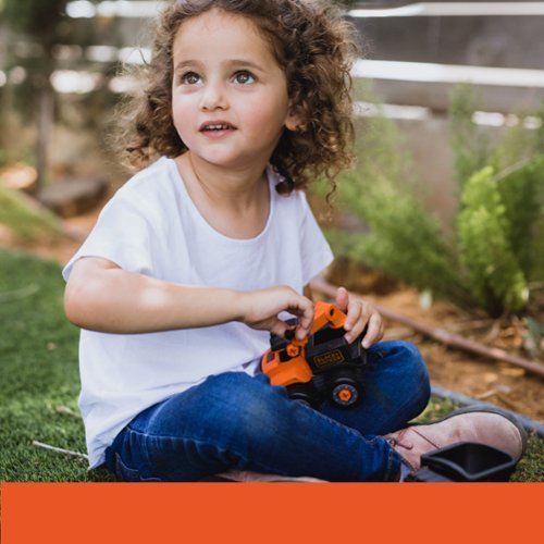 Black+Decker Black and Decker Take Apart Mini Construction Trucks Set, four durable trucks and electric drill for little builders GLOBAL SHIPPING