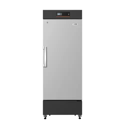 Front. Koolmore - 27 in. -25 C Upright Medical Freezer For Pharmacy / Laboratory Dynamic Freeze, LED Display, Multi-Level Emergency Alarms - Stainless steel.