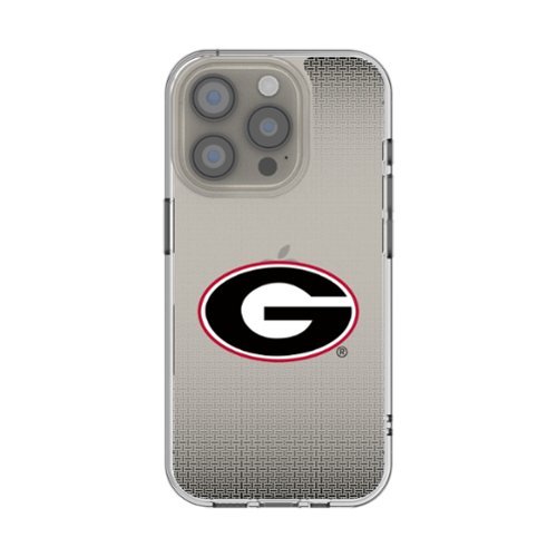 Keyscaper - NCAA - Georgia Bulldogs Linen Logo iPhone Clear Case - 13 mini - Multicolor-Front_Standard 
