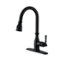 3-Spray Patterns Single Handle Pull Down Sprayer Kitchen Faucet with Deck Plate and Ceramic Cartridge-Front_Standard