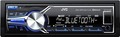  JVC - 3.5&quot; - Built-In Bluetooth - Car Stereo Receiver - Black/Silver