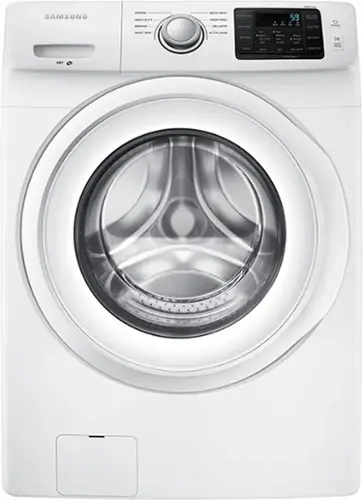 Front. Samsung - 4.2 Cu. Ft. High-Efficiency Stackable Smart Front Load Washer with Vibration Reduction Technology+ - White.