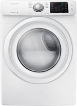 Samsung - 7.5 Cu. Ft. Stackable Electric Dryer with Sensor Dry - White - Front_Standard