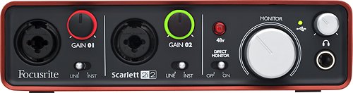  Focusrite - Scarlett 2i2 USB 2.0 Audio Interface - Red/Black