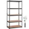 VEVOR - Storage Shelving Unit, 5-Tier Adjustable, 2000 lbs Capacity, Heavy Duty Garage Shelves Metal Organizer Utility Rack - Black-Front_Standard