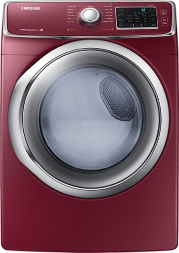  Samsung - 7.5 Cu. Ft. 13-Cycle Electric Dryer with Steam - Merlot