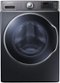 Samsung - 5.6 Cu. Ft. 15-Cycle High-Efficiency Steam Front-Loading Washer - Onyx-Front_Standard