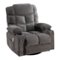 Boyel Living - Oversized Massage Rocker Recliner Chair Rocking Chairs for Adults with 2 Cup Holders and USB Charge - Gray-Front_Standard