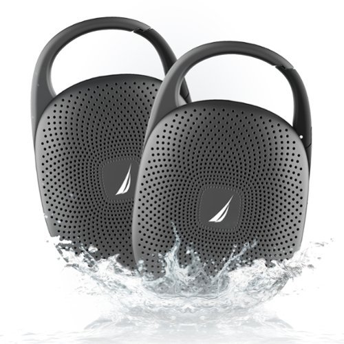 Nautica - Nayman SP700 Portable Bluetooth Speaker, Waterproof Portable Wireless Outdoor & Shower Speaker - Silver-2 Pk-Front_Standard 
