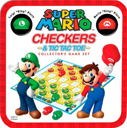  Super Mario - Checkers &amp; Tic Tac Toe Collector's Game Set Board Game - White/multicolor