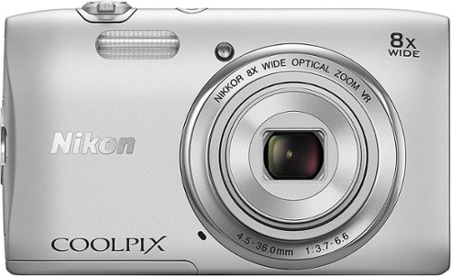  Nikon - Coolpix S3600 20.0-Megapixel Digital Camera - Silver