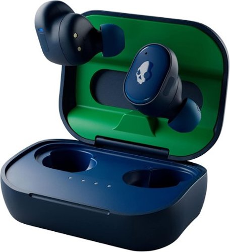 Skullcandy - Grind Wireless Earbuds, Bluetooth Headphones, Up to 40 Hours Battery, Noise Isolating Fit, Customizable via Skull-iQ App - Green-Front_Standard 