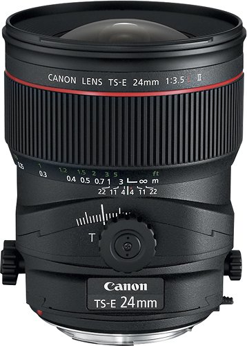  Canon - TS-E 24mm f/3.5L II Tilt-Shift Lens - Black