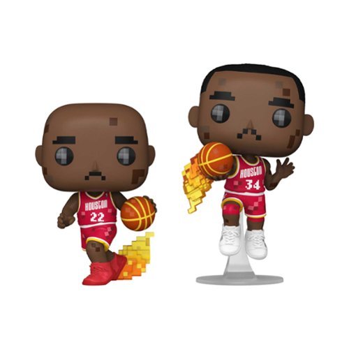 Clyde Drexler and Hakeem Olajuwon Houston Rockets NBA Jam Funko