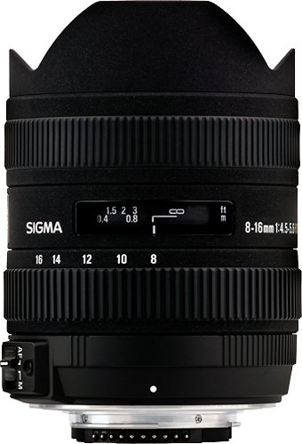 Sigma - 8-16mm f/4.5-5.6 Wide-Angle Zoom Lens for Select Canon DSLR Cameras - Black-Front_Standard 